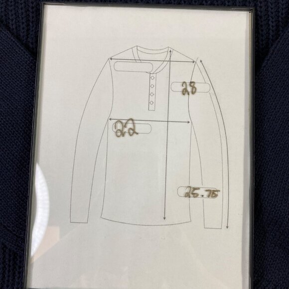 RD Style Womens Navy Blue V-Neck Pullover Long Sleeve Sweater Cotton Size XXL - Picture 5 of 5